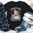 Snowman Reading Snow Many Books Snow Little Time Winter Youth Long Sleeve Tee