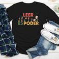 Spanish Reading Book Lover Teacher Maestra Leer Es Poder For Men Women Youth Long Sleeve Tee