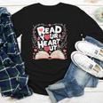 Teach Inspire Grow Everyday Read Your Heart Out Valentine Book-Themed Small Youth Long Sleeve Tee