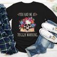 You Had Me At Trigger Warning Smut Books Dark Romance Skull Youth Long Sleeve Tee