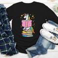 Unicorn Read Reading Book Librarian America Girls Women Youth Long Sleeve Tee