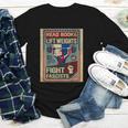 Vintage Style Read Books Lift Weights Fight Fascists Retro Youth Long Sleeve Tee Vintage Style Read Books Lift Weights Fight Fascists Retro Youth Long Sleeve Tee