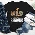 Wild About Reading Books Animal Theme Bookworm Library Day Youth Long Sleeve Tee