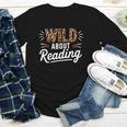 Wild About Reading Books Reader Lover Bookworm Leopard Print Youth Long Sleeve Tee