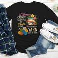 A Woman Cannot Survive On Books Alone She Also Needs Yarn Youth Long Sleeve Tee