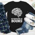 Women's My Brain Runs On Books Reading Bookworm Men Women Youth Long Sleeve Tee Women's My Brain Runs On Books Reading Bookworm Men Women Youth Long Sleeve Tee