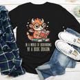 In World Of Bookworms Be Book Dragon Cute Women Kids Men Youth Long Sleeve Tee