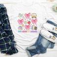 100 Days Of School Coquette Bow School Bus Pencil Books Youth Long Sleeve Tee