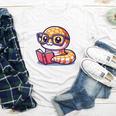Adorable Book Lover Rattlesnake With Reading Glasses Cute Youth Long Sleeve Tee