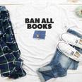 Ban All Books Satire Parody Meme Joke Ironic Sarcastic Weird Youth Long Sleeve Tee