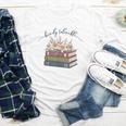 Barely Tolerable Book Lover Floral Quote Pride And Prejudice Youth Long Sleeve Tee