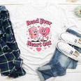 Book Lover Read Your Heart Out Teacher Kids Valentines Youth Long Sleeve Tee