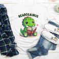 Book Lover Reading Dinosaur Readosaurus Library Youth Long Sleeve Tee