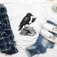Book Raven Vintage Dark Academia Literature Reading Youth Long Sleeve Tee