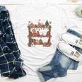 Christmas Cats Bookshelf Gingerbread Youth Long Sleeve Tee