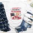 Cupid's Favorite Math Teacher Valentine Reading Book Women Youth Long Sleeve Tee