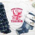 Cupid's Favorite Teacher Valentines Day Heart Book Lover Youth Long Sleeve Tee
