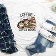 Cute Coffee Cats Books Lover Idea Women Men Kids Youth Long Sleeve Tee Cute Coffee Cats Books Lover Idea Women Men Kids Youth Long Sleeve Tee