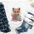 Cute Fox Read More Be Kind Stay Weird Reader Geek Book Lover Youth Long Sleeve Tee