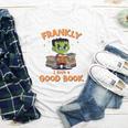 Cute Halloween Teacher Librarian Frankenstein Reading Books Youth Long Sleeve Tee