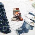 Cute Red Panda Reading Book Animal Bookworm Youth Long Sleeve Tee