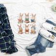 Cute Teacher Bunny Rabbit Reading Easter Bunnies Book Lovers Youth Long Sleeve Tee