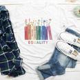 Equality Flower Books Equal Rights Social Justice Feminist Youth Long Sleeve Tee