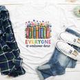 Everyone Is Welcome Here Floral Book LGBT Pride Equality Youth Long Sleeve Tee