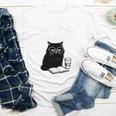 First Of All I’m A Delight Cute Cat Books Coffee Humor Youth Long Sleeve Tee