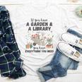 Gardening & Library Lover Books Reading Plants Cute Youth Long Sleeve Tee
