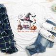 Ghost Reading Book Coquette Bow Halloween Girl Toddler Kid Premium Youth Long Sleeve Tee