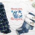Girl Reading Book Summer Beach Vacation For Book Lover Youth Long Sleeve Tee