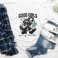 Good Girls Read Spicy Skeleton Book Club Youth Long Sleeve Tee