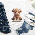 Highland Cow Reading Book Bookworm Youth Long Sleeve Tee