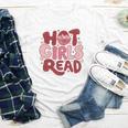Hot Girls Read Book Lover Feminist Reader Premium Tri-Blend Youth Long Sleeve Tee