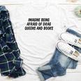 Imagine Being Afraid Of Drag Queens And Books Premium Youth Long Sleeve Tee