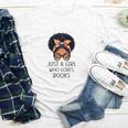 Just a Girl Who Loves Books Messy Bun Black Women Reading Youth Long Sleeve Tee Just a Girl Who Loves Books Messy Bun Black Women Reading Youth Long Sleeve Tee