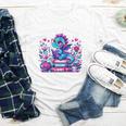 Just A Girl Who Loves Dragons And Books Cute Dragon Reading Premium Tri-Blend Youth Long Sleeve Tee