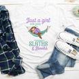 Just a Girl Who Loves Sloths And Books Youth Long Sleeve Tee Just a Girl Who Loves Sloths And Books Youth Long Sleeve Tee