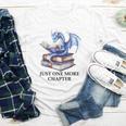 Just One More Chapter Book Dragon Reading Book Lover Bookish Youth Long Sleeve Tee