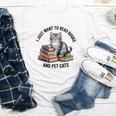 I Just Want To Read Books And Pet Cats Raglan Baseball Tee Youth Long Sleeve Tee
