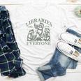 Libraries Are For Everyone Racoon Read Banned Book Librarian Youth Long Sleeve Tee