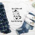 Life Is Better With Books Cats And Coffee Shirt Youth Long Sleeve Tee Life Is Better With Books Cats And Coffee Shirt Youth Long Sleeve Tee