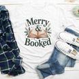 Merry And Booked Holiday Reading Winter Book Lover Premium Tri-Blend Youth Long Sleeve Tee