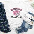 Pretty Girls Read Books Bookworm Book Lover Teacher Youth Long Sleeve Tee