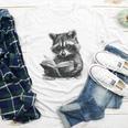 Raccoon With Book Cute Raccoons Reading Books Youth Long Sleeve Tee Raccoon With Book Cute Raccoons Reading Books Youth Long Sleeve Tee