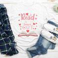 Read Your Heart Out Teacher Valentines Day Reading Book Love Premium Tri-Blend Youth Long Sleeve Tee