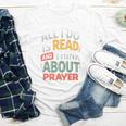 Read And Think About Prayer Faith & Book Lover Premium Youth Long Sleeve Tee Read And Think About Prayer Faith & Book Lover Premium Youth Long Sleeve Tee