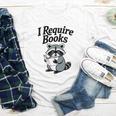 I Require Books Raccoon Reading For Book Lovers Youth Long Sleeve Tee