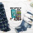 Respect Elders Cellphone Pushing Books In a Wheelchair Youth Long Sleeve Tee Respect Elders Cellphone Pushing Books In a Wheelchair Youth Long Sleeve Tee